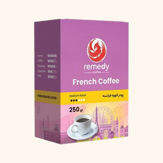 پودر قهوه فرانسه بدون گلوتن رمدی 250 گرمی