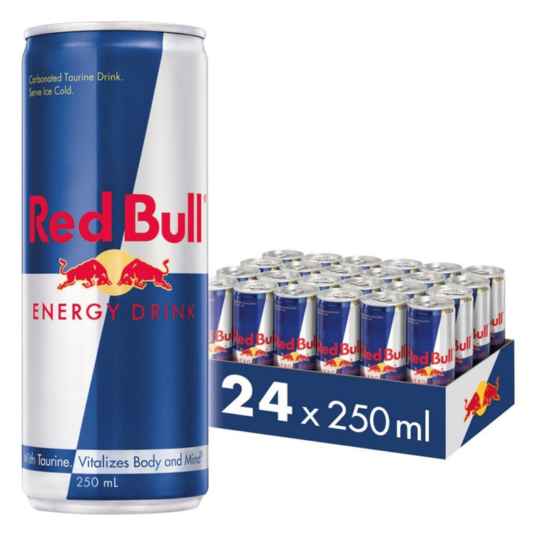 نوشیدنی انرژی زا ردبول اصلی 250 میلی لیتر بسته 24 عددی عمده - Redbull