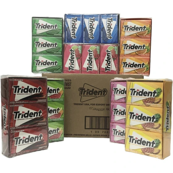 آدامس تریدنت اصلی Trident عمده کارتن ۱۲بسته