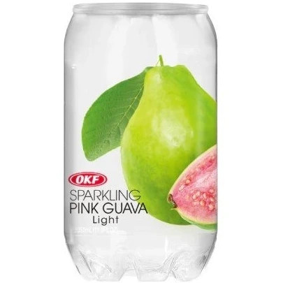 آب گازدار او کی اف okf طعم گووآ صورتی - 350 میلی لیتر باکس 24 تایی