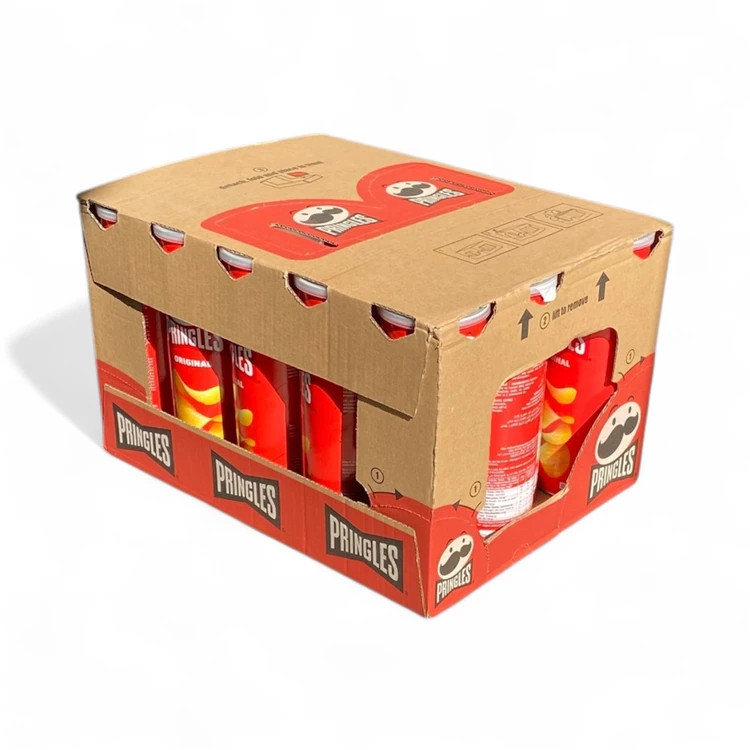چیپس پرینگلز Pringles قوطی ۱۶۵گرم اصلی کارتن 20 عددی طعم جور