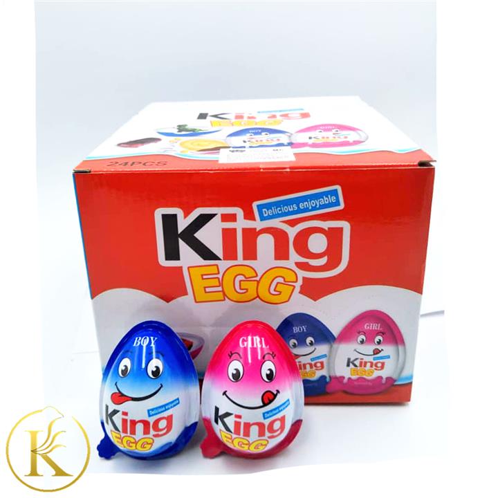 تخم مرغ شانسی کینگ اگ پسرانه و دخترانه باکس 24 عددی king egg