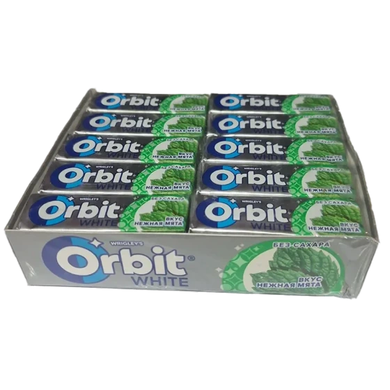 آدامس اوربیت بدون قند طعم نعنا ملایم اصل بسته 30 عددی