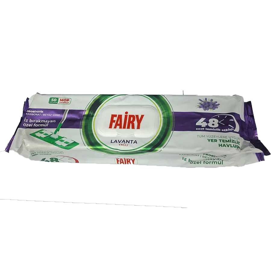دستمال مرطوب مخصوص تی فیری رایحه اسطوخودوس بسته 50 عددی