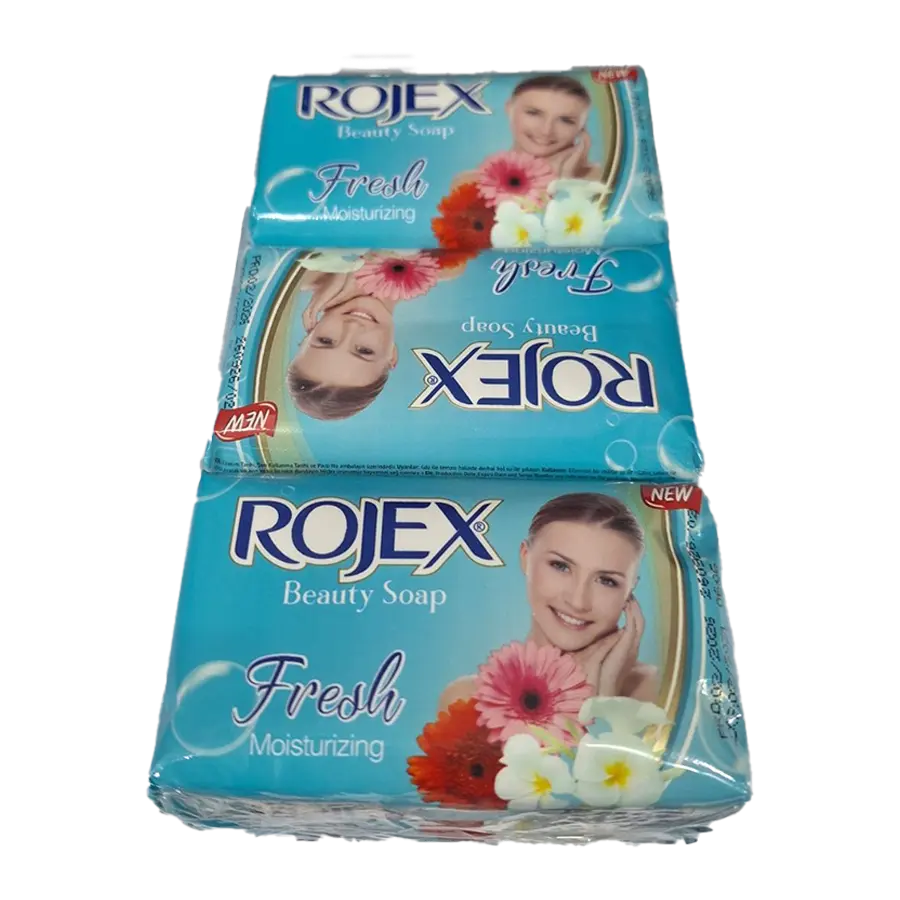 صابون روژکس (ROJEX) 125 گرمی با رایحه تازه گل ترکیه ای بسته 6 تایی