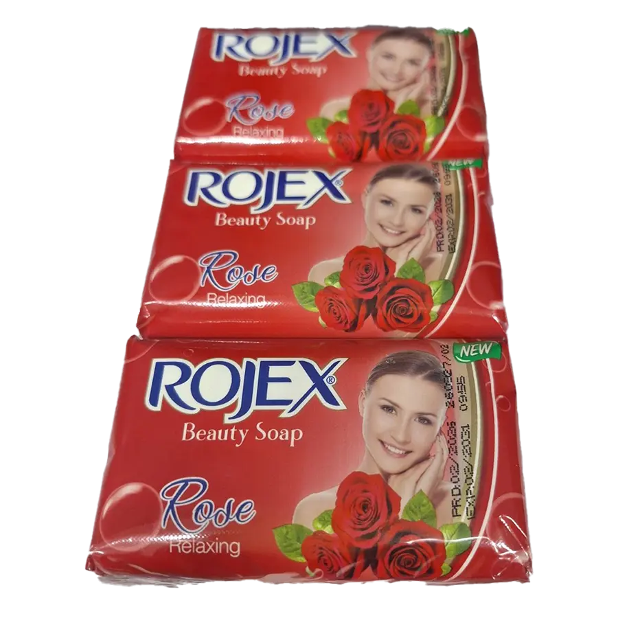 صابون روژکس (ROJEX) 125 گرمی با رایحه تازه گل رز بسته 6 تایی