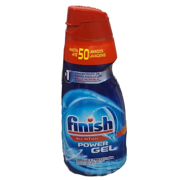 ژل ماشین ظرفشویی فینیش 1 لیتری مدل همکاره (All in 1 Max) بدون رایحه 50 بار مصرف