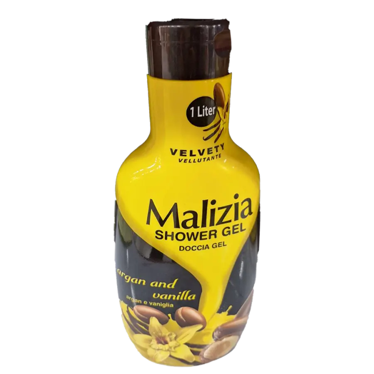 شامپو بدن مالیزیا (Malizia) رایحه آرگان و وانیل 1000 میلی لیتر - تولید ایتالیا