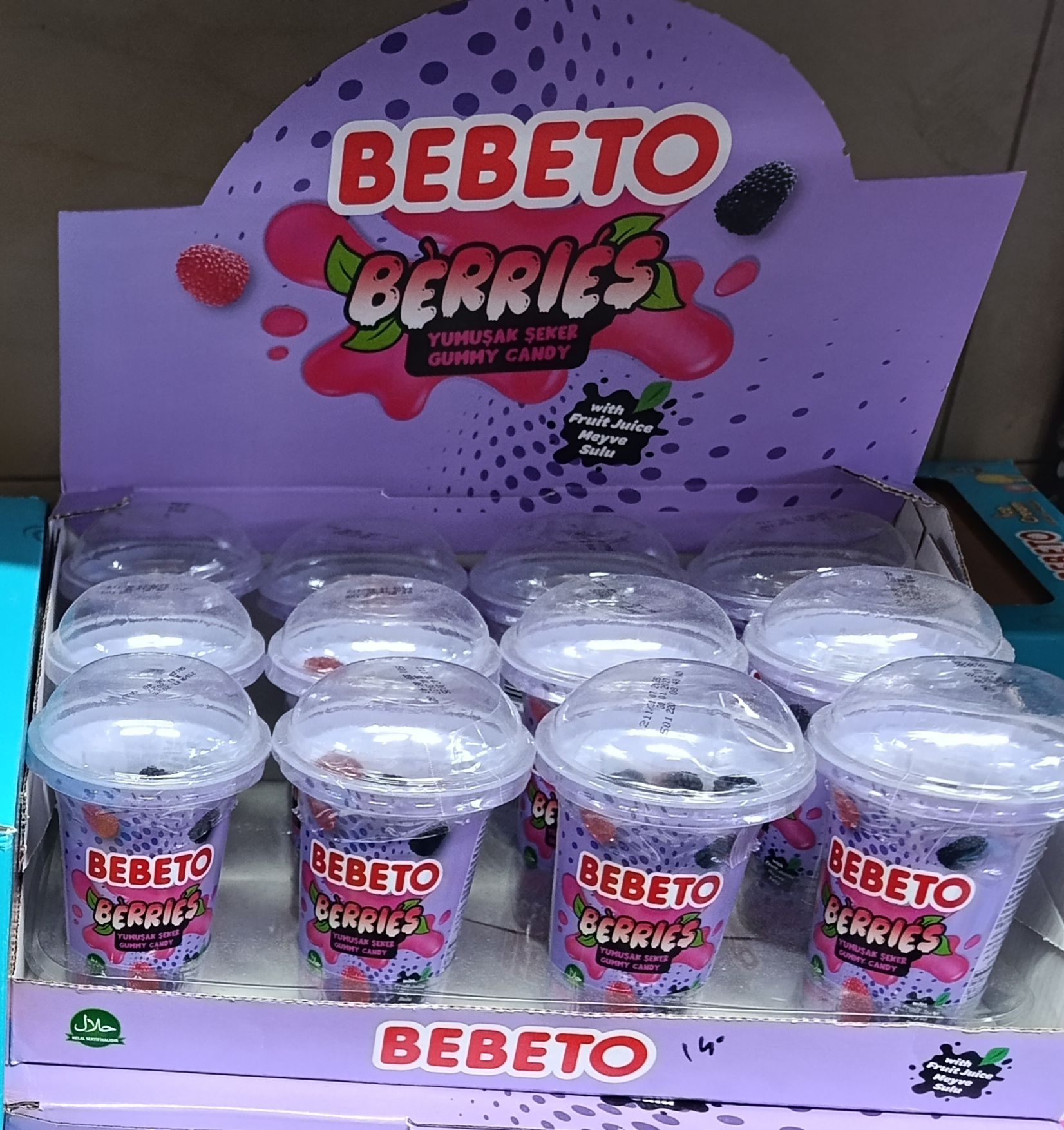 پاستیل ببتو لیوانی با طعم تمشک | Bebeto  12 عددی