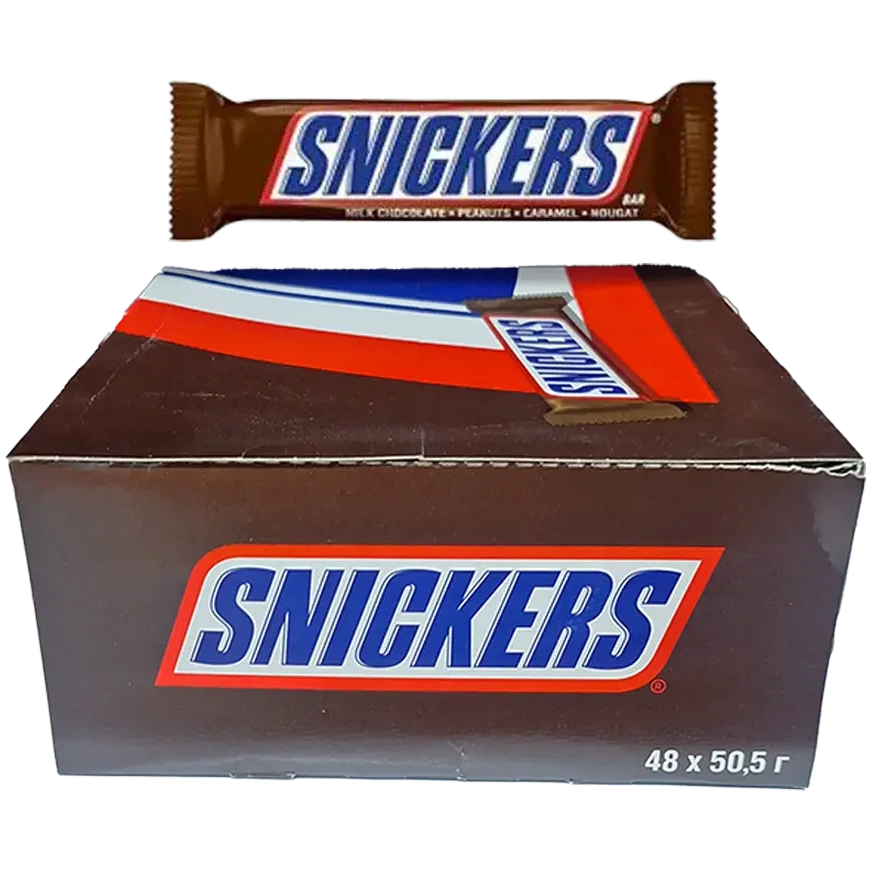 شکلات اسنیکرز 50 گرمی (SNICKERS) - عمده بسته 48 عددی